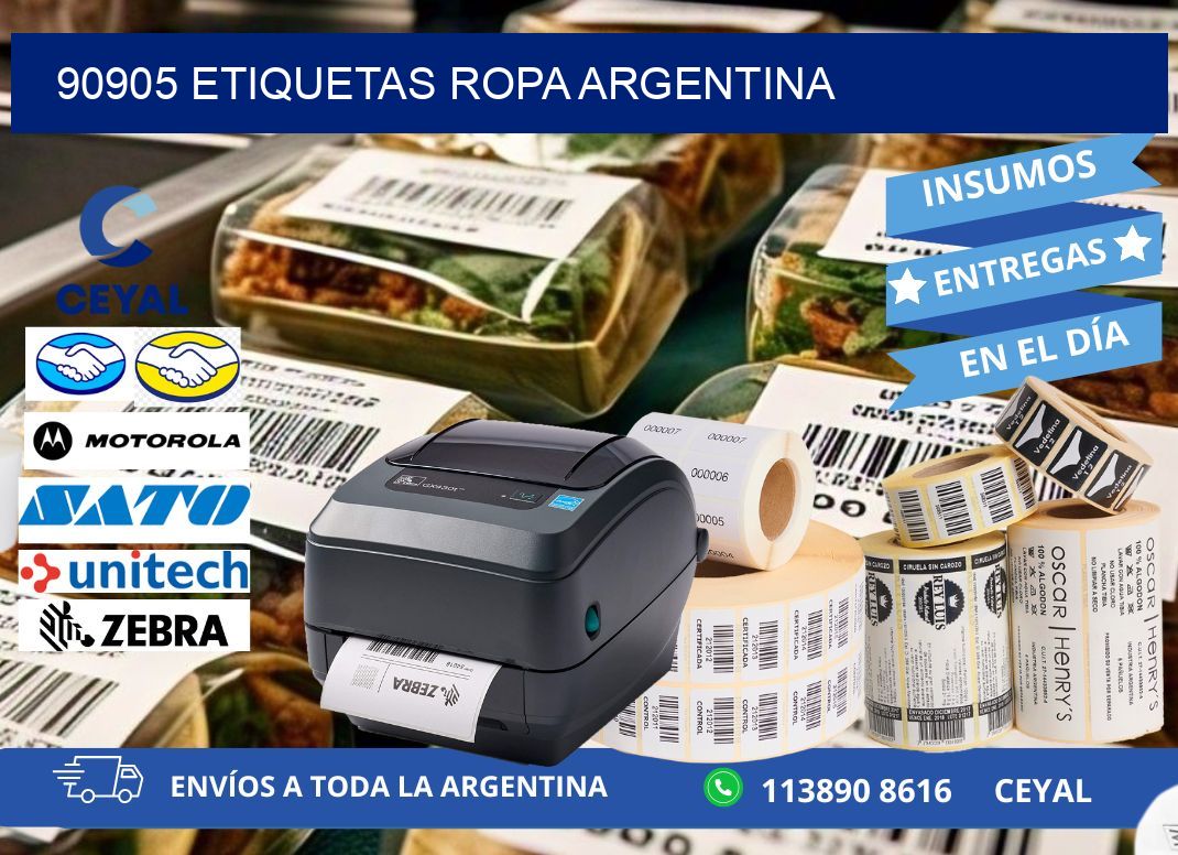 90905 ETIQUETAS ROPA ARGENTINA