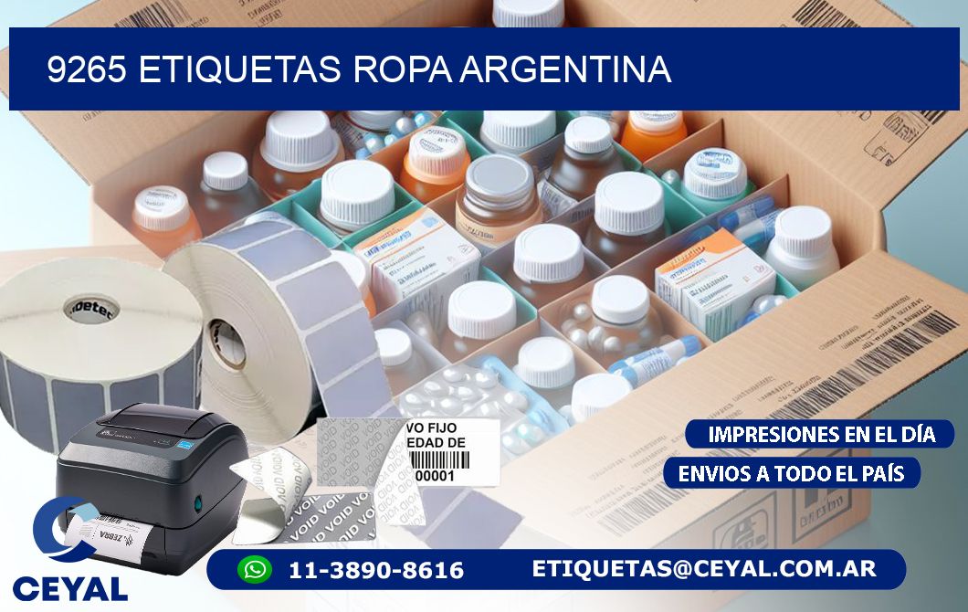 9265 ETIQUETAS ROPA ARGENTINA