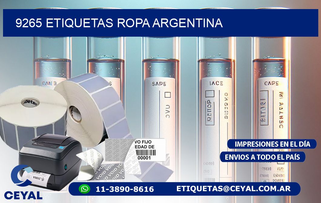 9265 ETIQUETAS ROPA ARGENTINA