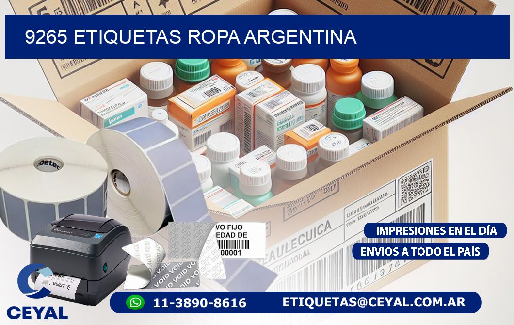 9265 ETIQUETAS ROPA ARGENTINA