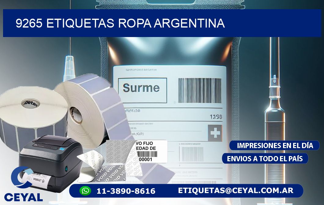 9265 ETIQUETAS ROPA ARGENTINA