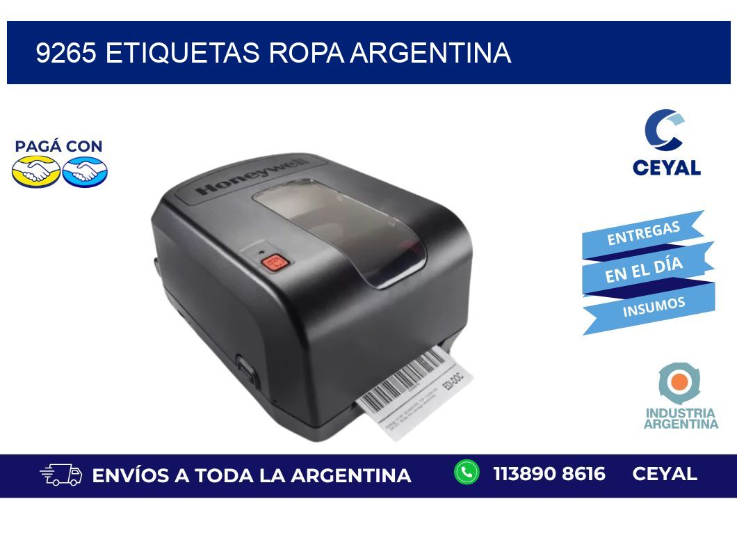 9265 ETIQUETAS ROPA ARGENTINA