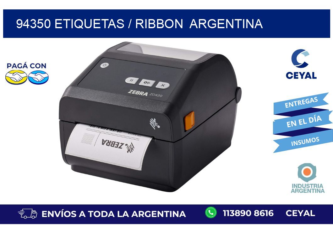 94350 ETIQUETAS / RIBBON  ARGENTINA