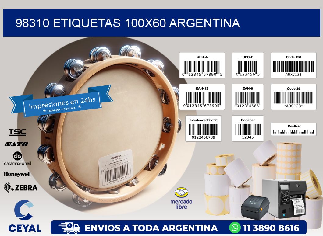 98310 ETIQUETAS 100x60 argentina