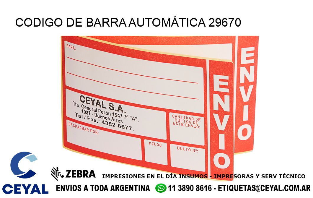 CODIGO DE BARRA AUTOMÁTICA 29670