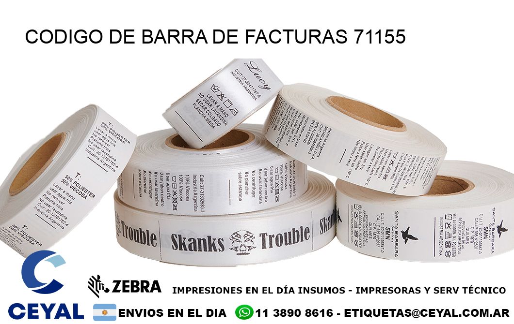 CODIGO DE BARRA DE FACTURAS 71155