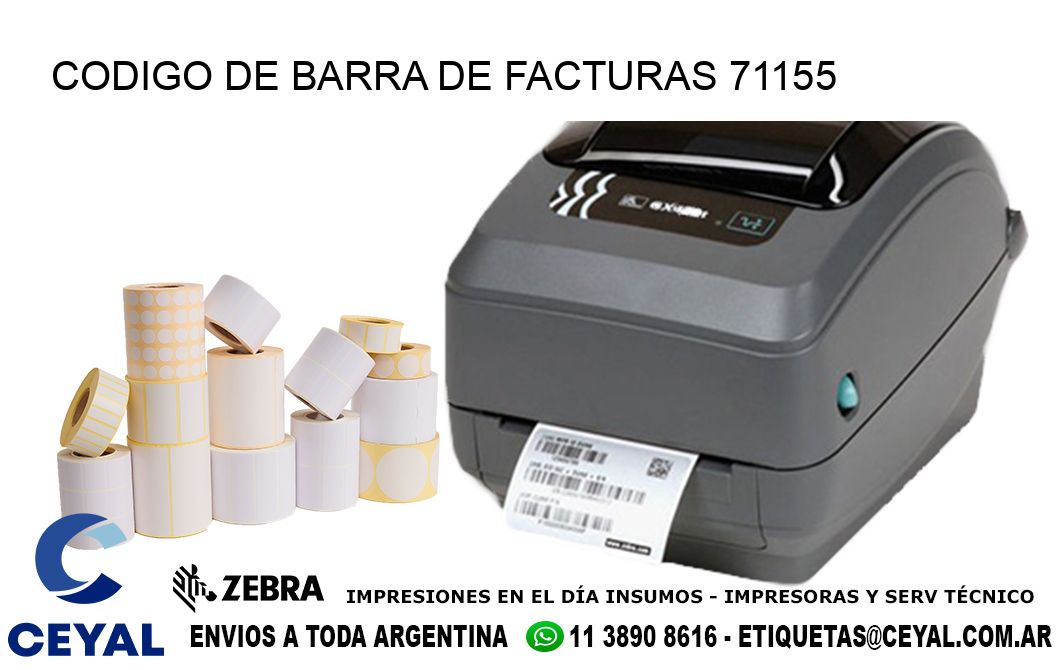 CODIGO DE BARRA DE FACTURAS 71155