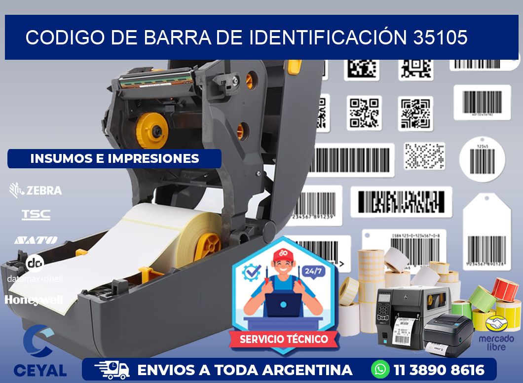 CODIGO DE BARRA DE IDENTIFICACIÓN 35105