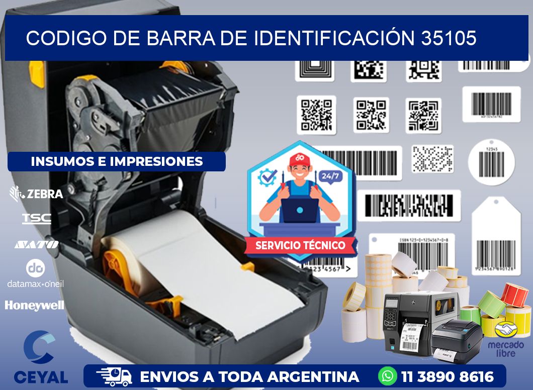 CODIGO DE BARRA DE IDENTIFICACIÓN 35105