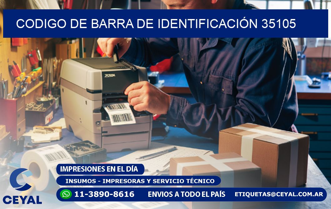 CODIGO DE BARRA DE IDENTIFICACIÓN 35105
