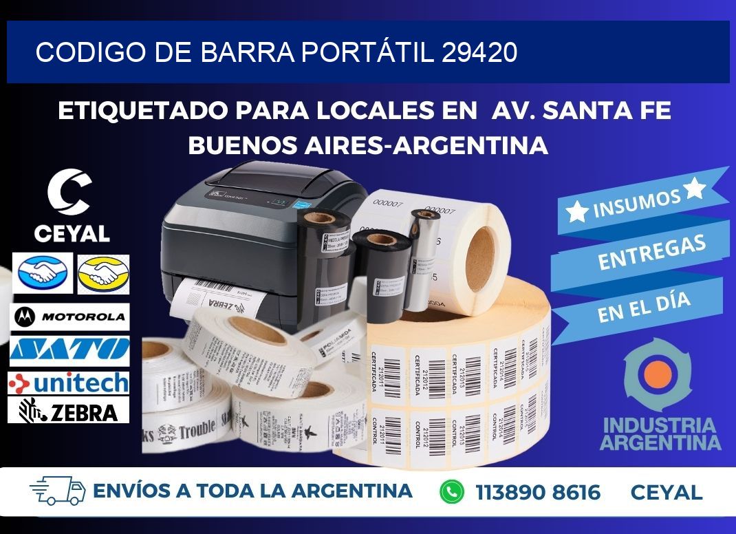 CODIGO DE BARRA PORTÁTIL 29420