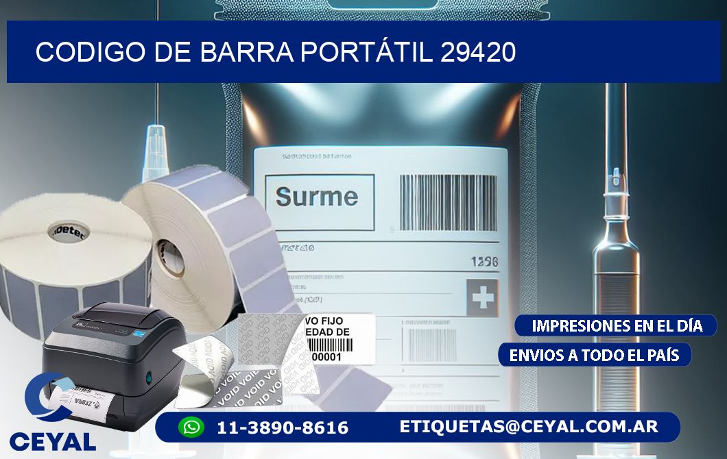 CODIGO DE BARRA PORTÁTIL 29420