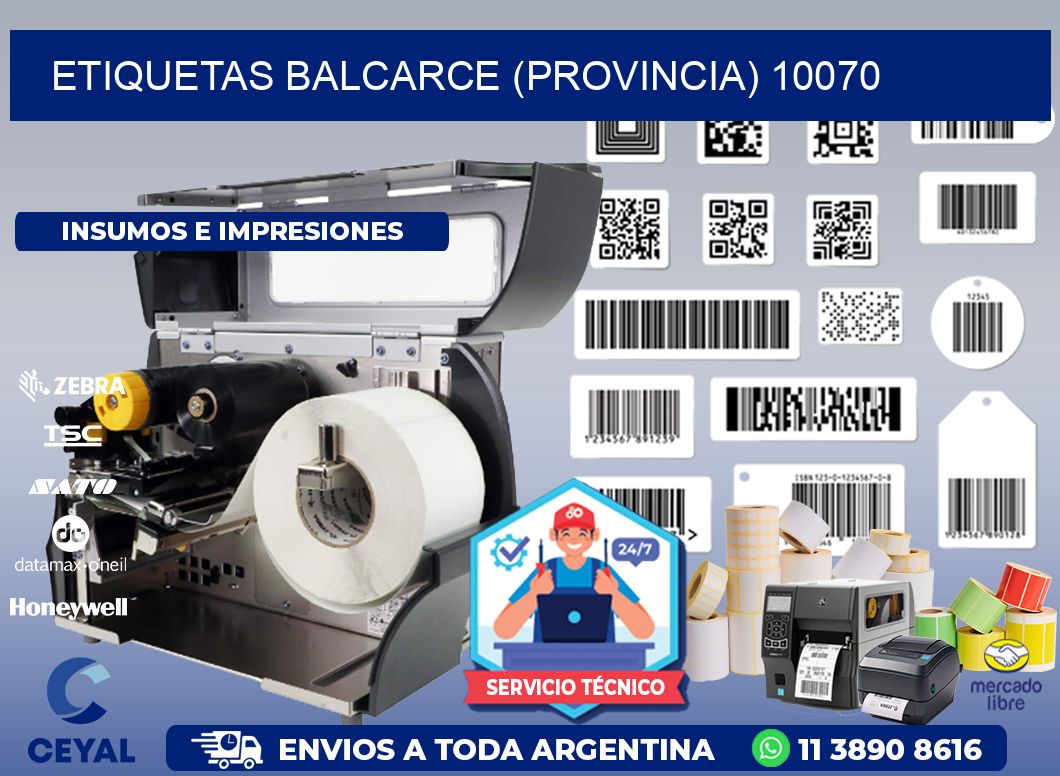 ETIQUETAS BALCARCE (PROVINCIA) 10070