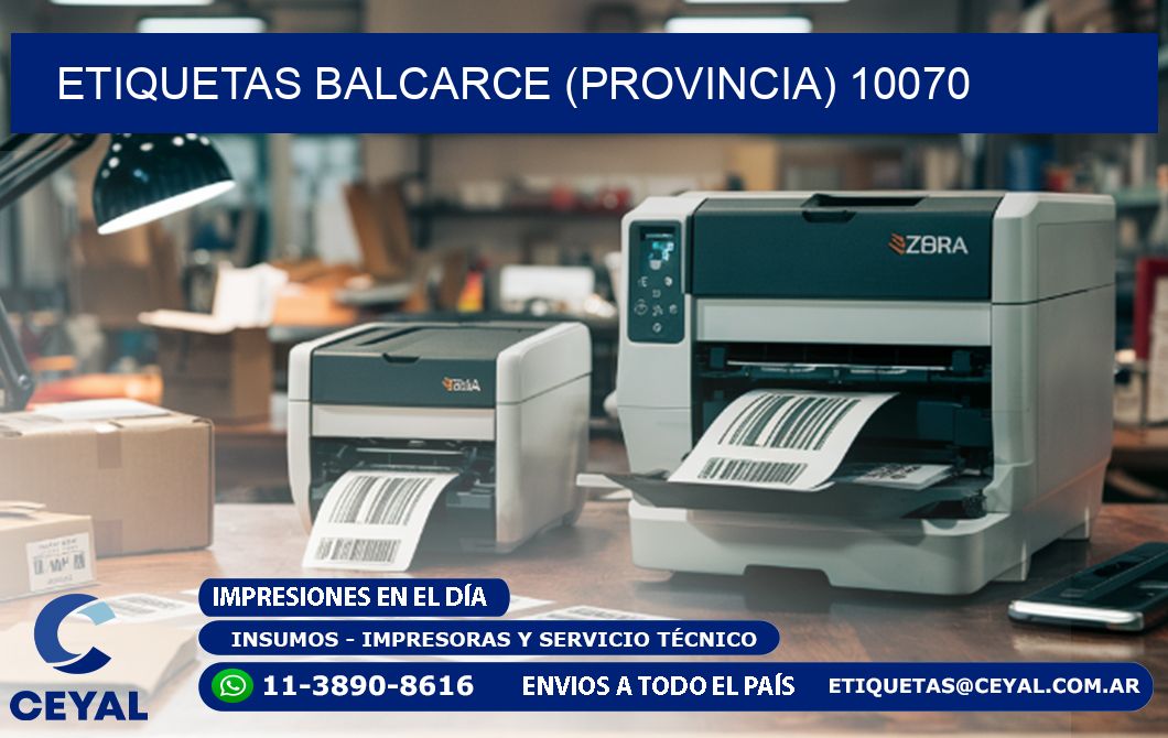 ETIQUETAS BALCARCE (PROVINCIA) 10070