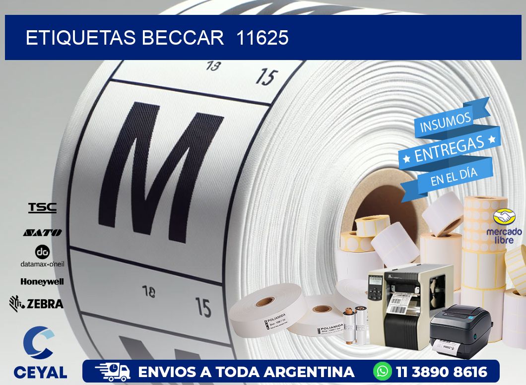ETIQUETAS BECCAR  11625