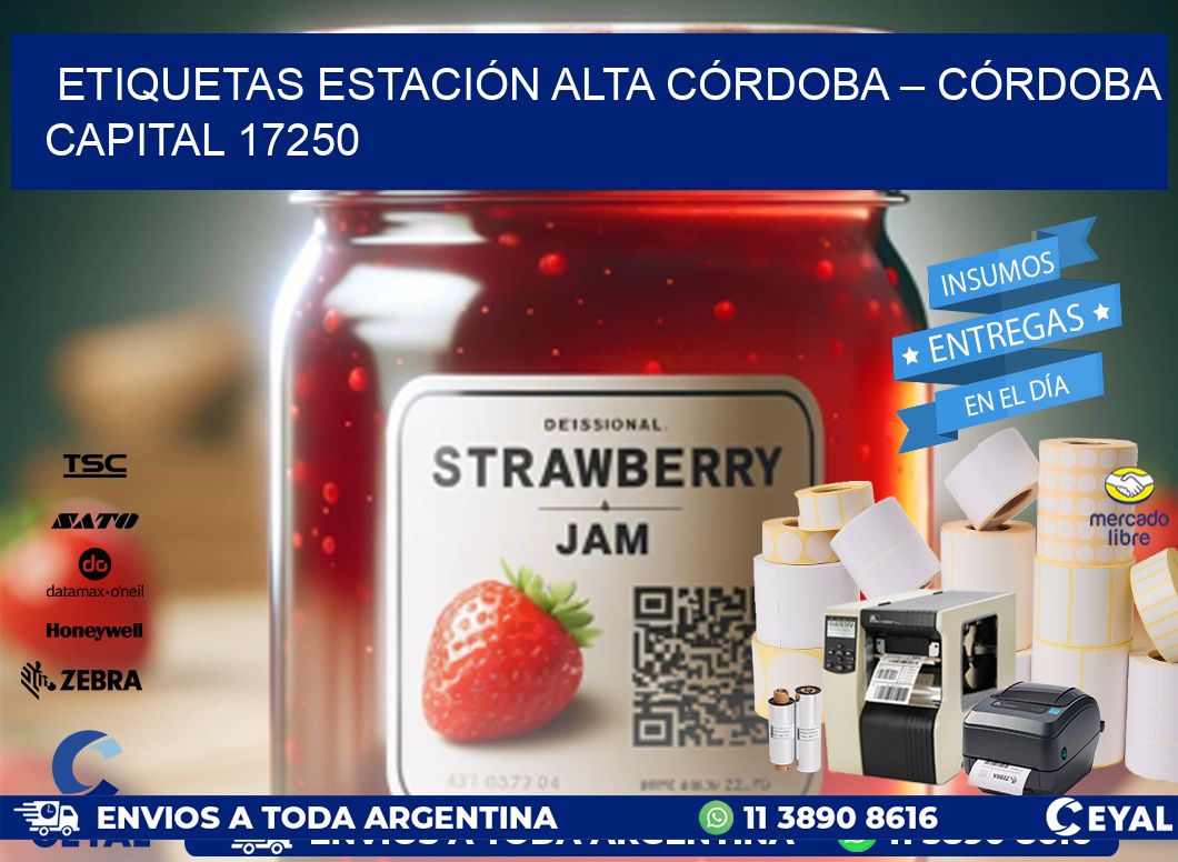 ETIQUETAS ESTACIÓN ALTA CÓRDOBA – CÓRDOBA CAPITAL 17250