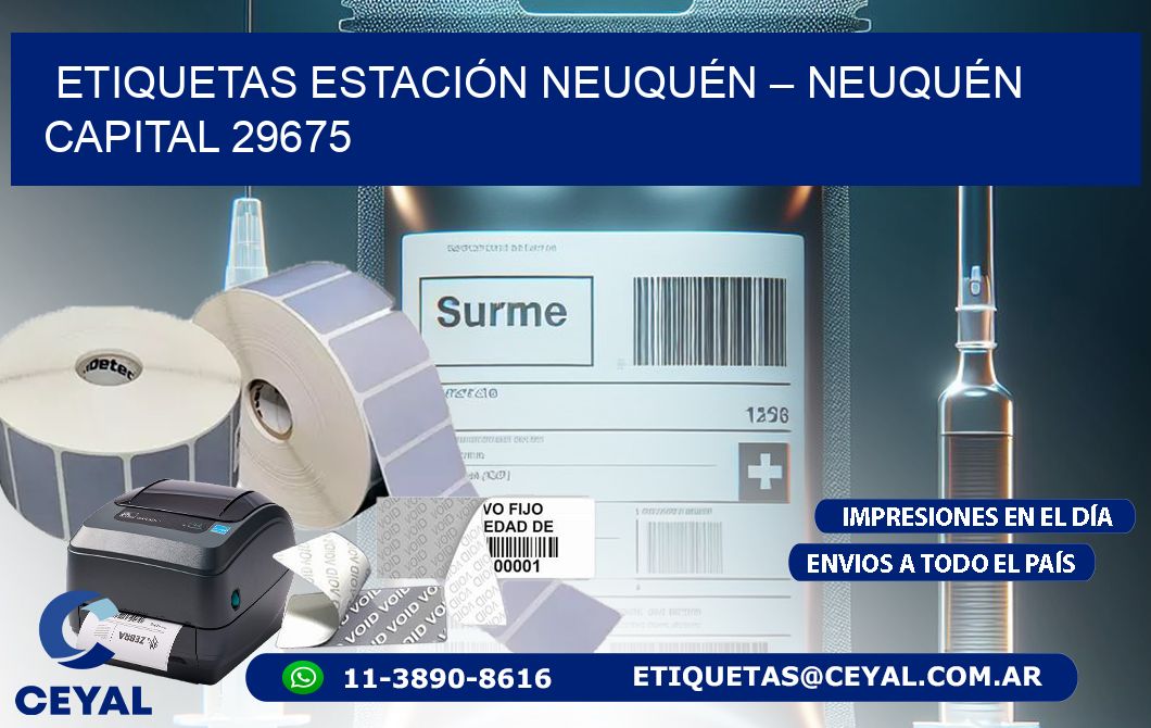 ETIQUETAS ESTACIÓN NEUQUÉN – NEUQUÉN CAPITAL 29675