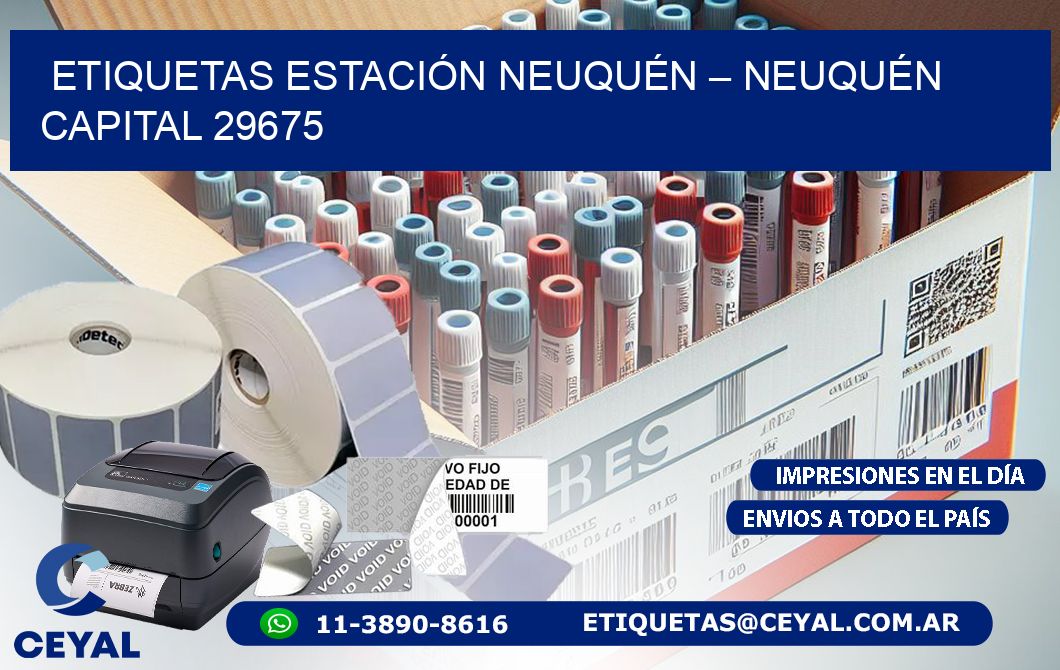 ETIQUETAS ESTACIÓN NEUQUÉN – NEUQUÉN CAPITAL 29675