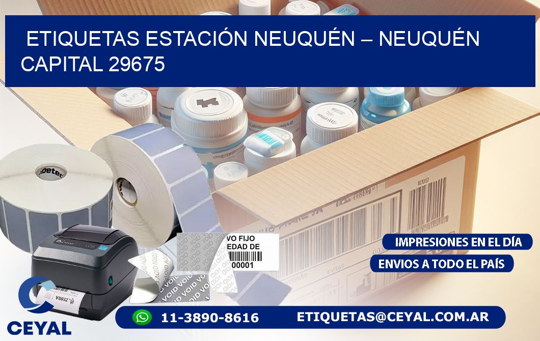 ETIQUETAS ESTACIÓN NEUQUÉN – NEUQUÉN CAPITAL 29675
