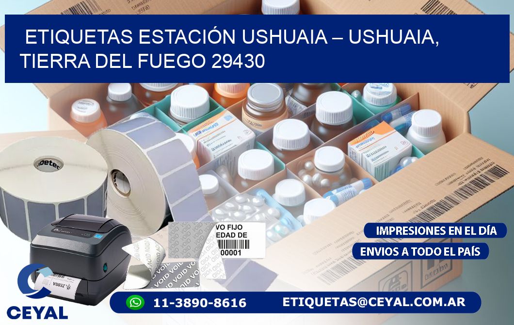 ETIQUETAS ESTACIÓN USHUAIA – USHUAIA, TIERRA DEL FUEGO 29430