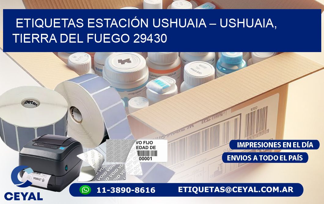 ETIQUETAS ESTACIÓN USHUAIA – USHUAIA, TIERRA DEL FUEGO 29430