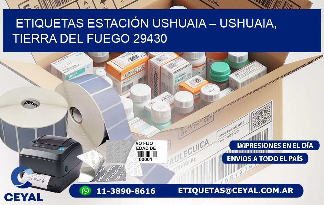 ETIQUETAS ESTACIÓN USHUAIA – USHUAIA, TIERRA DEL FUEGO 29430