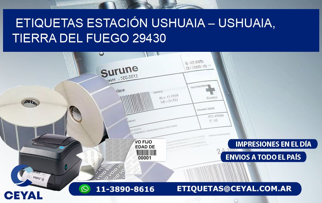 ETIQUETAS ESTACIÓN USHUAIA – USHUAIA, TIERRA DEL FUEGO 29430