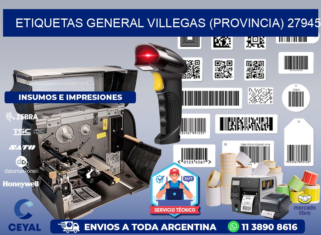 ETIQUETAS GENERAL VILLEGAS (PROVINCIA) 27945