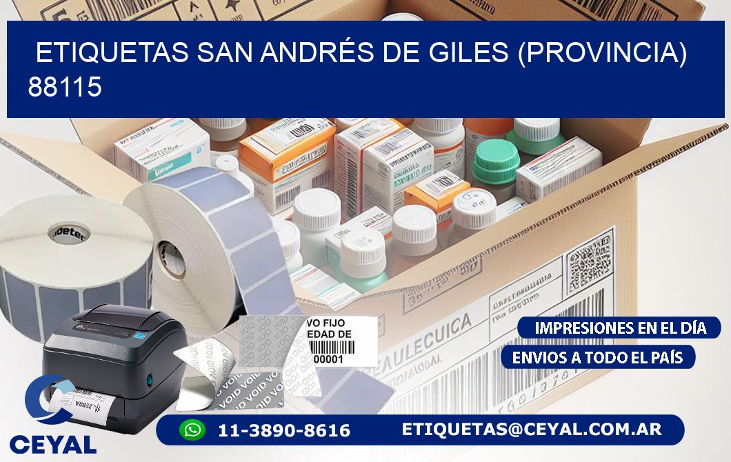 ETIQUETAS SAN ANDRÉS DE GILES (PROVINCIA) 88115