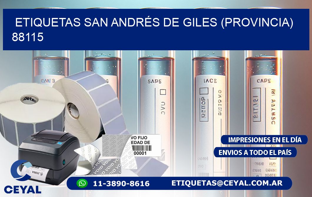 ETIQUETAS SAN ANDRÉS DE GILES (PROVINCIA) 88115