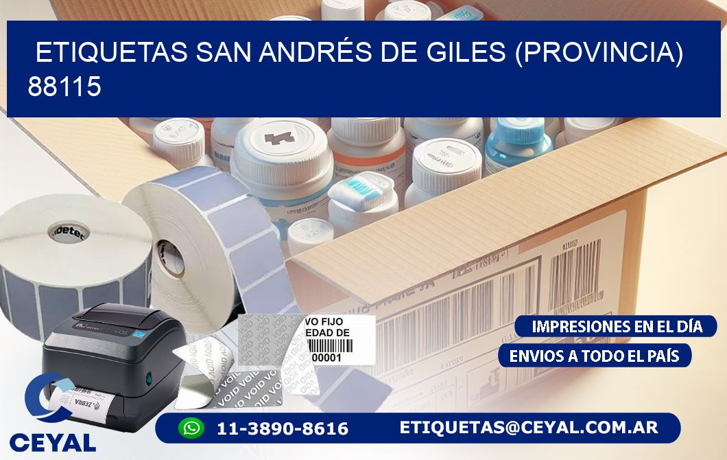 ETIQUETAS SAN ANDRÉS DE GILES (PROVINCIA) 88115
