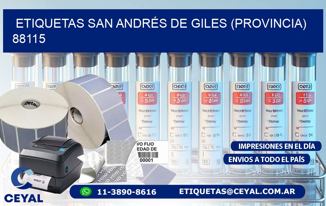 ETIQUETAS SAN ANDRÉS DE GILES (PROVINCIA) 88115