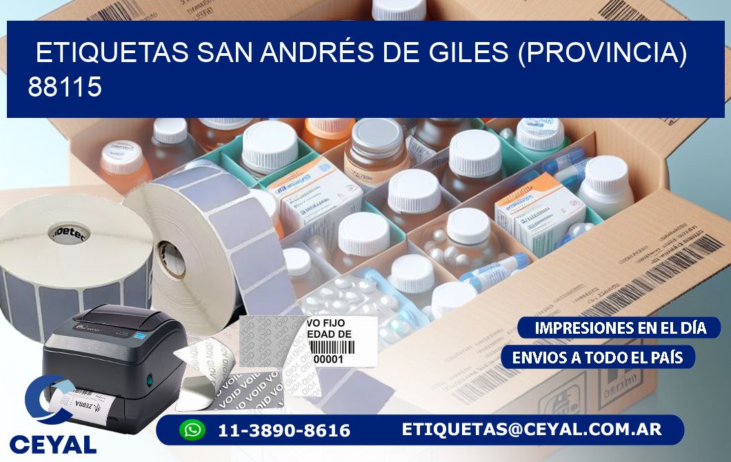ETIQUETAS SAN ANDRÉS DE GILES (PROVINCIA) 88115