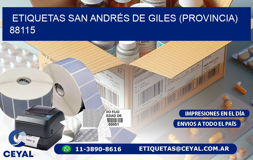 ETIQUETAS SAN ANDRÉS DE GILES (PROVINCIA) 88115