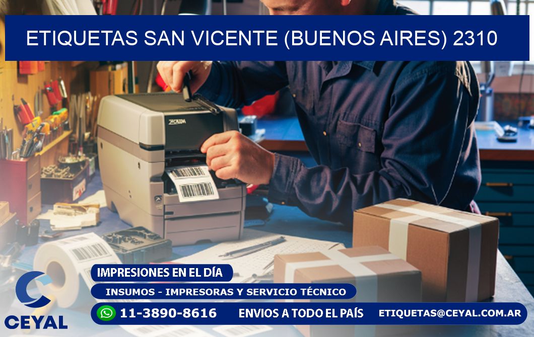 ETIQUETAS SAN VICENTE (BUENOS AIRES) 2310