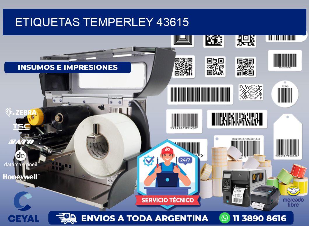 ETIQUETAS TEMPERLEY 43615