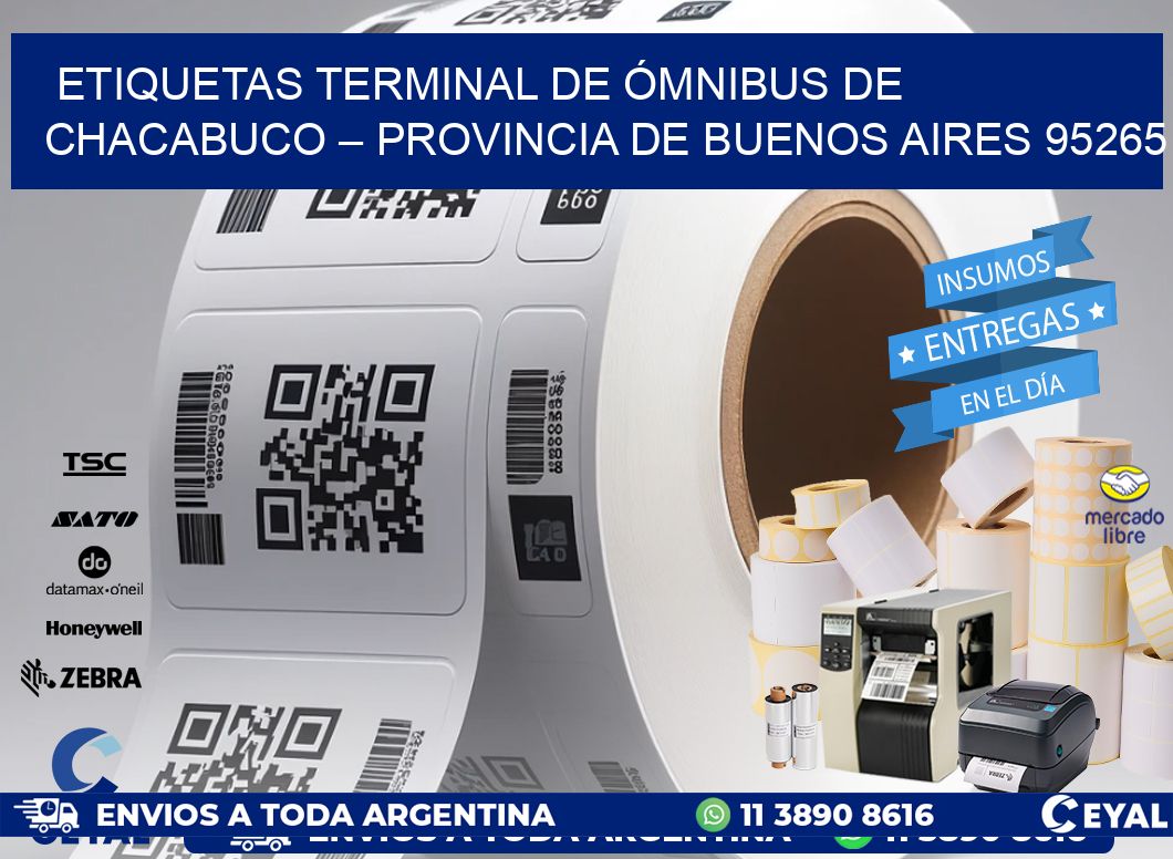ETIQUETAS TERMINAL DE ÓMNIBUS DE CHACABUCO – PROVINCIA DE BUENOS AIRES 95265