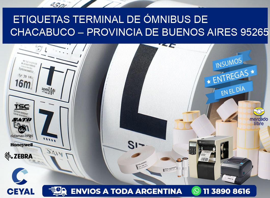 ETIQUETAS TERMINAL DE ÓMNIBUS DE CHACABUCO – PROVINCIA DE BUENOS AIRES 95265