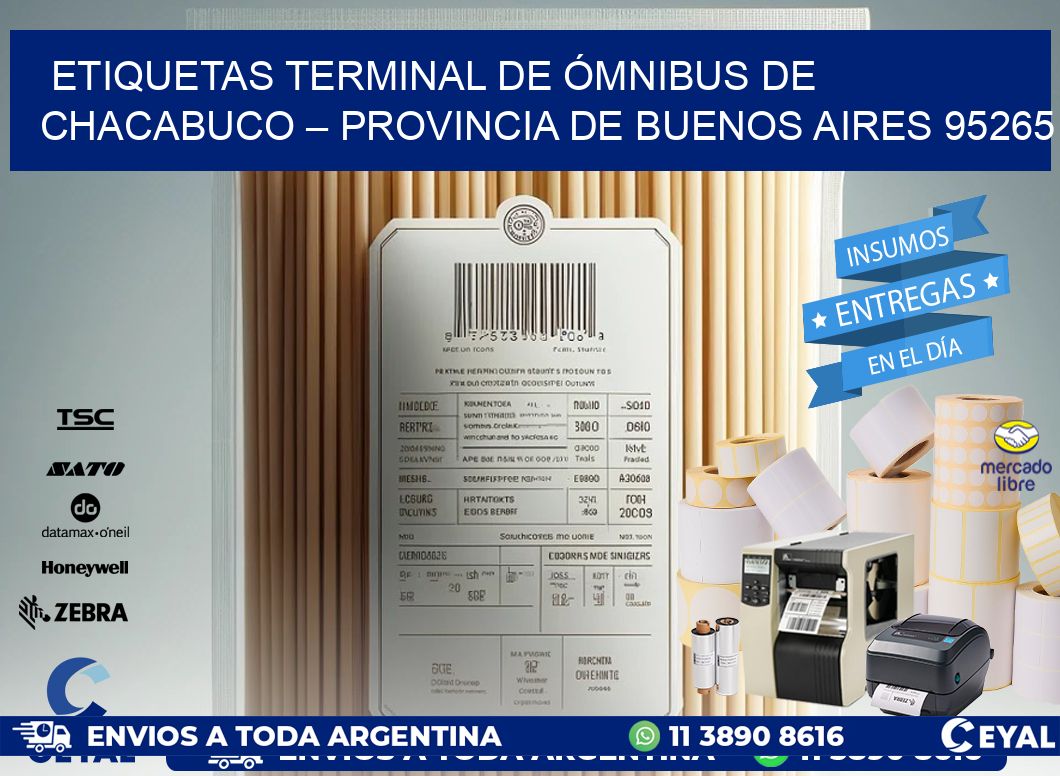 ETIQUETAS TERMINAL DE ÓMNIBUS DE CHACABUCO – PROVINCIA DE BUENOS AIRES 95265