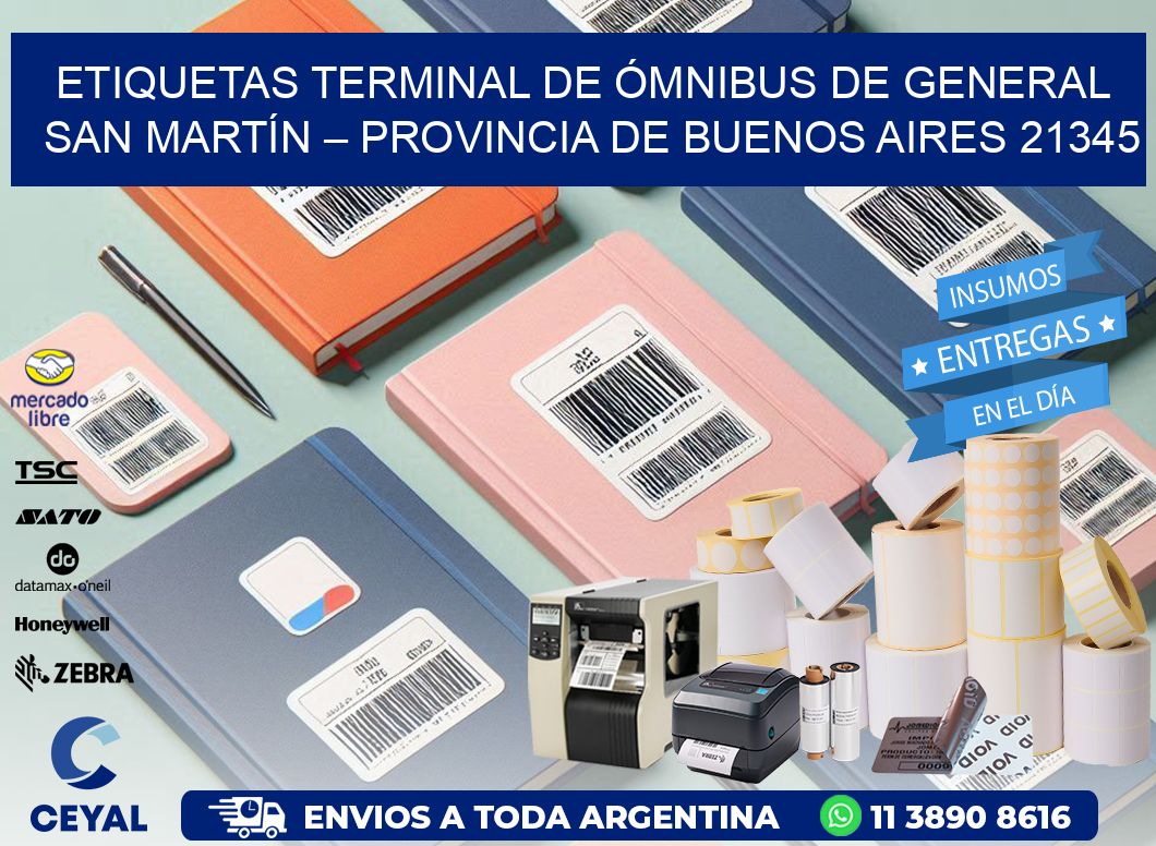 ETIQUETAS TERMINAL DE ÓMNIBUS DE GENERAL SAN MARTÍN – PROVINCIA DE BUENOS AIRES 21345