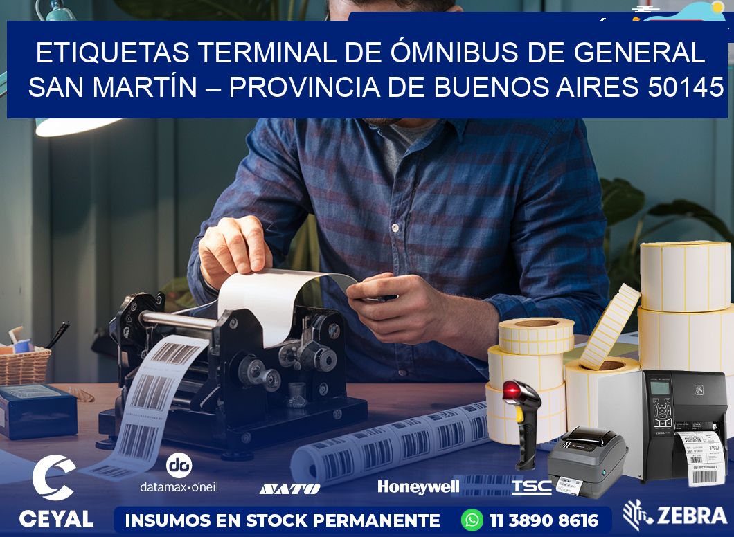 ETIQUETAS TERMINAL DE ÓMNIBUS DE GENERAL SAN MARTÍN – PROVINCIA DE BUENOS AIRES 50145