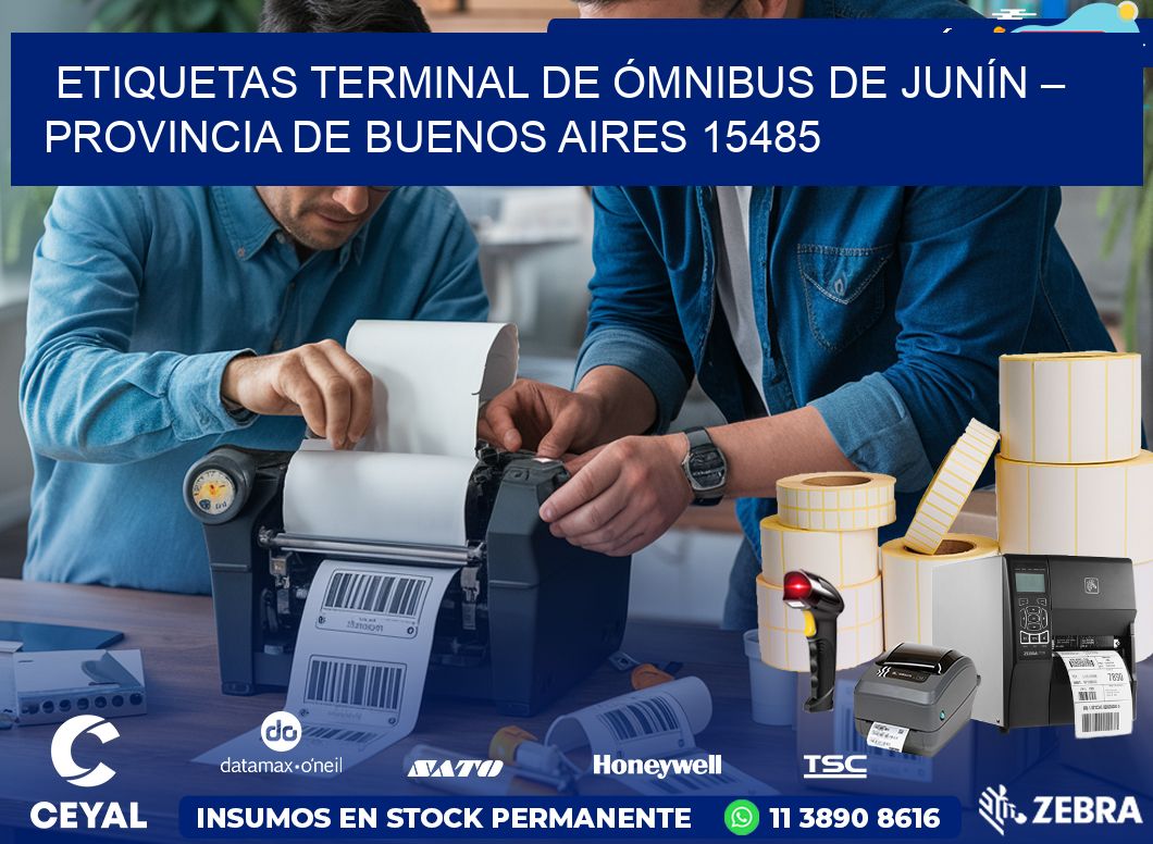 ETIQUETAS TERMINAL DE ÓMNIBUS DE JUNÍN – PROVINCIA DE BUENOS AIRES 15485