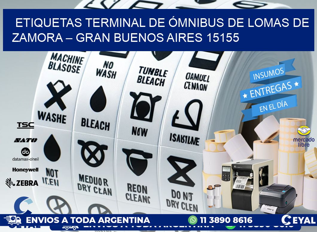 ETIQUETAS TERMINAL DE ÓMNIBUS DE LOMAS DE ZAMORA – GRAN BUENOS AIRES 15155