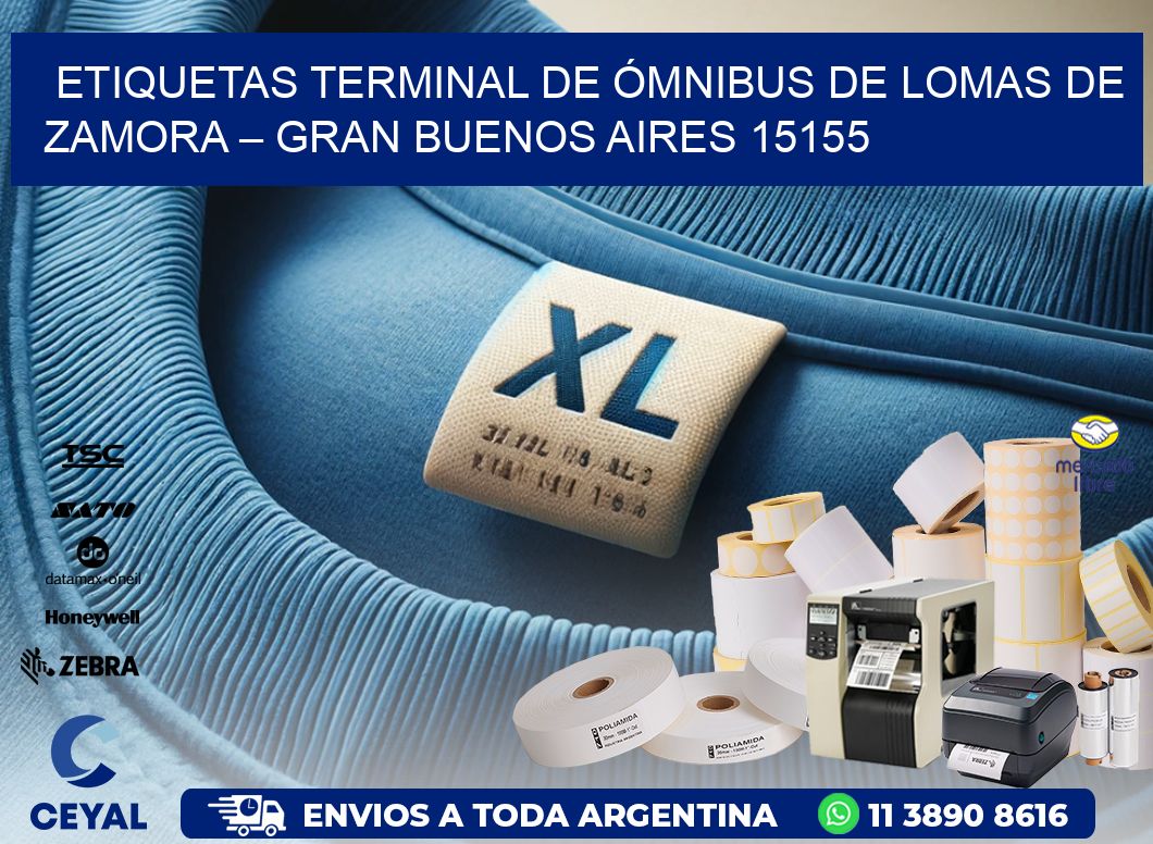 ETIQUETAS TERMINAL DE ÓMNIBUS DE LOMAS DE ZAMORA – GRAN BUENOS AIRES 15155