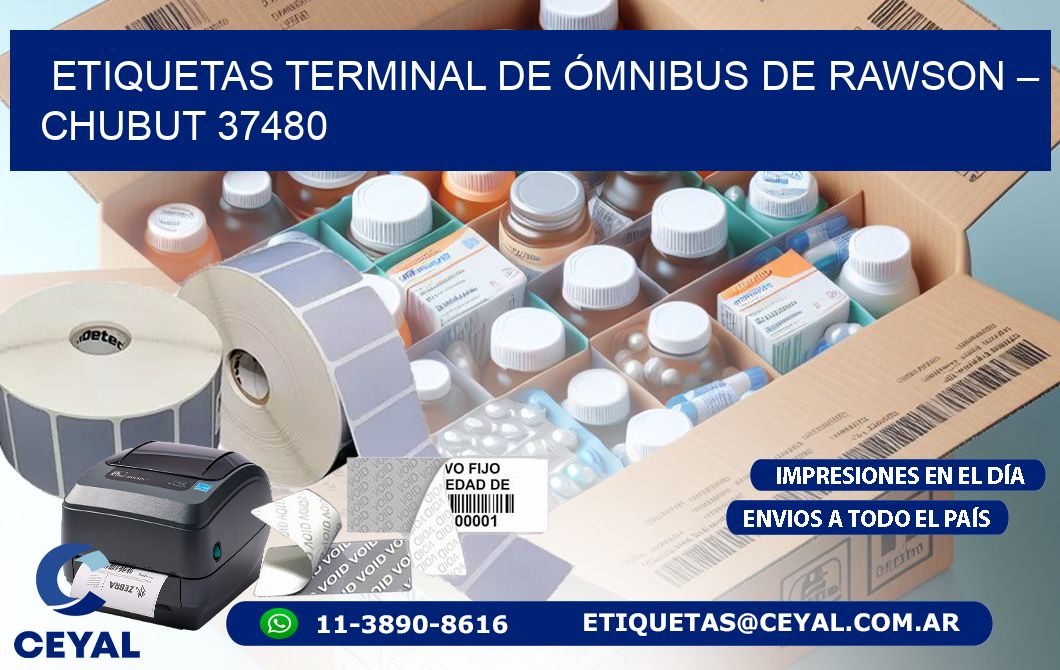 ETIQUETAS TERMINAL DE ÓMNIBUS DE RAWSON – CHUBUT 37480