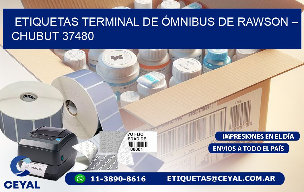 ETIQUETAS TERMINAL DE ÓMNIBUS DE RAWSON – CHUBUT 37480