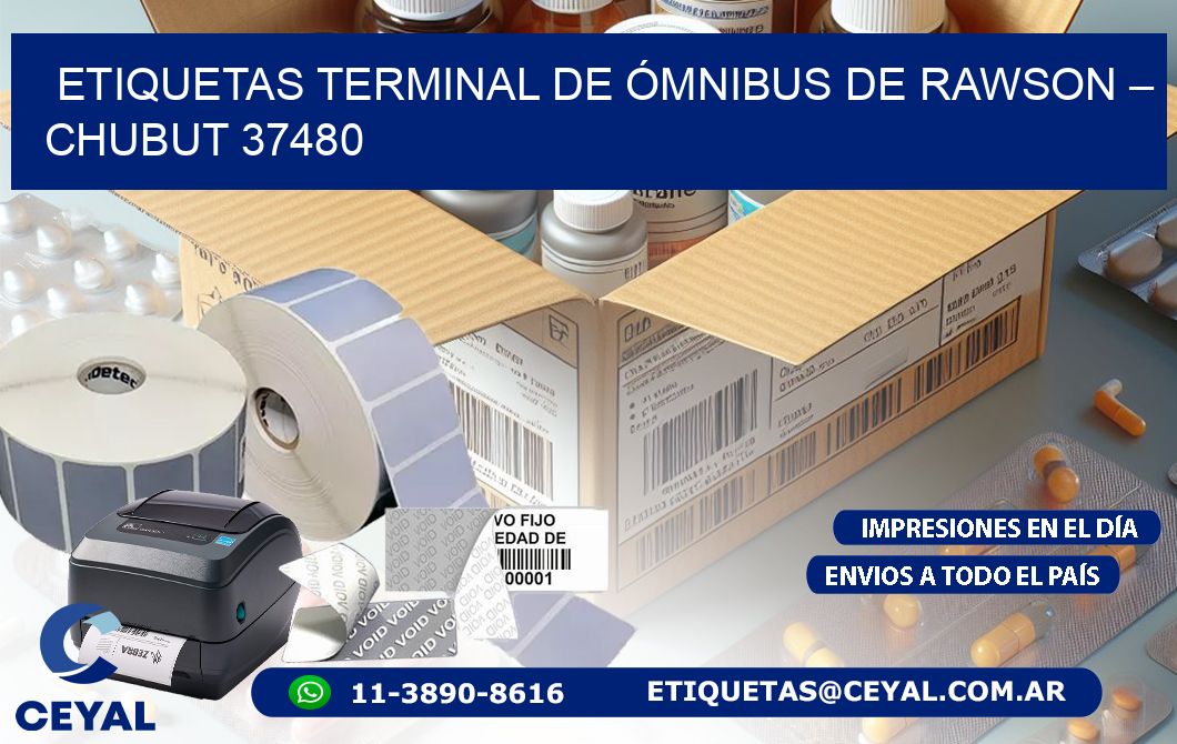 ETIQUETAS TERMINAL DE ÓMNIBUS DE RAWSON – CHUBUT 37480