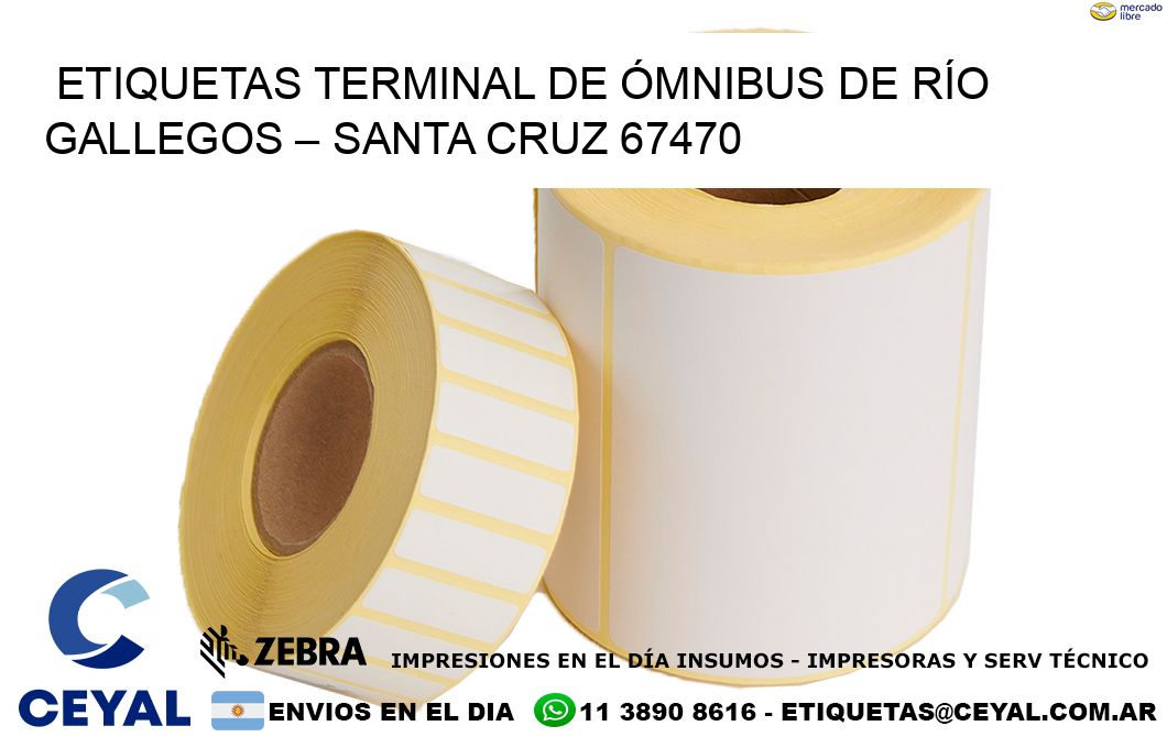 ETIQUETAS TERMINAL DE ÓMNIBUS DE RÍO GALLEGOS – SANTA CRUZ 67470