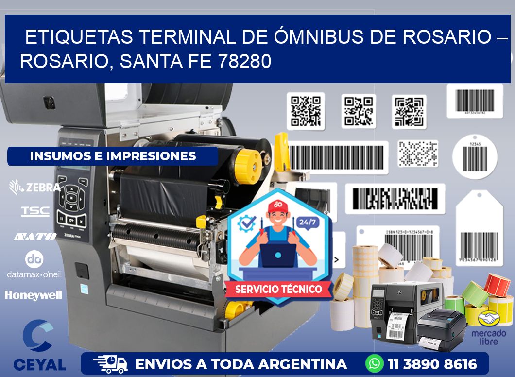 ETIQUETAS TERMINAL DE ÓMNIBUS DE ROSARIO – ROSARIO, SANTA FE 78280