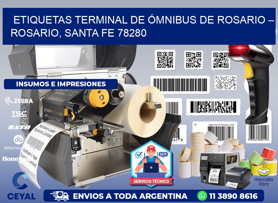 ETIQUETAS TERMINAL DE ÓMNIBUS DE ROSARIO – ROSARIO, SANTA FE 78280